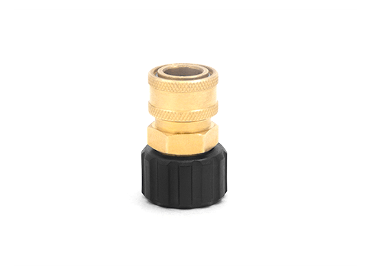 3/8" QC Brass Coupler x M22 F 15mm Twist Coupler