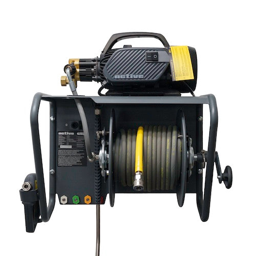 Active 2.3 electric pressure washer kit on hose reel wall mount