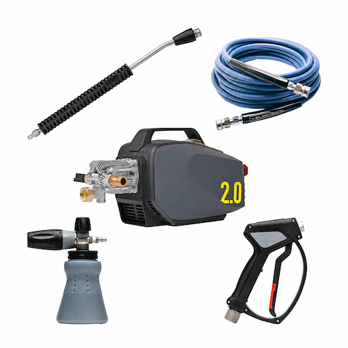 Electric Pressure Washer Kit for Car Detailing (1800 PSI, 2.0 GPM) –  Active 2.0 Pressure Washer Basic Kit With MTM Accessories