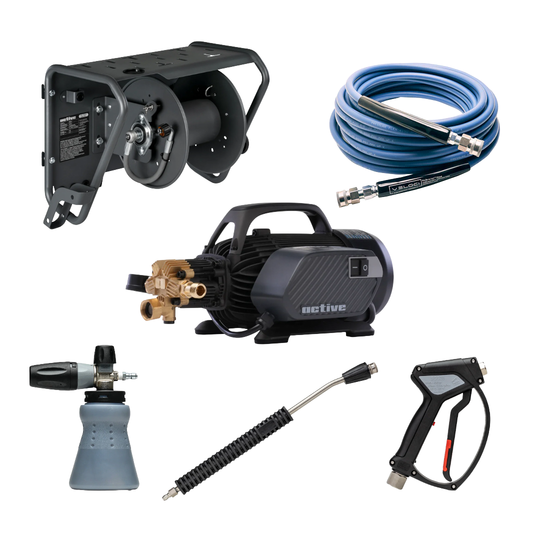 Active 2.3 Complete Pressure Washer Wall Mount Kit With MTM Accessories - *PRE-ORDER*