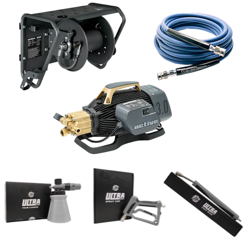 Electric Pressure Washer Kit for Car Detailing (1000 PSI, 3.0 GPM) –  Active 3.0 Pressure Washer Wall Mount Kit With Rag Company Accessories