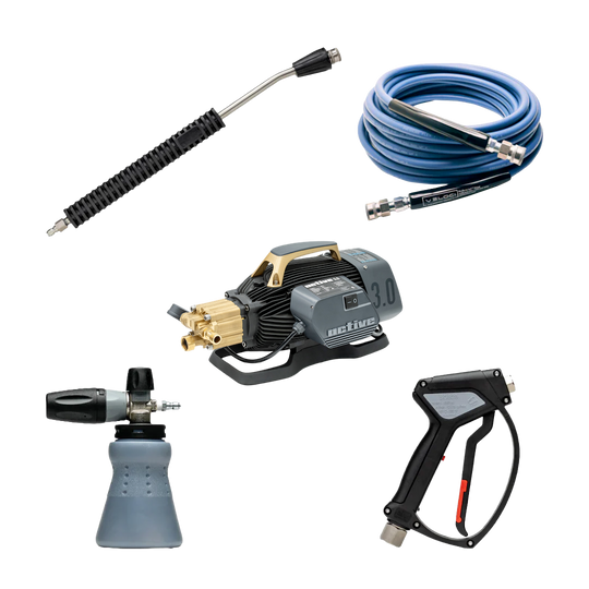Electric Pressure Washer Kit for Car Detailing (1000 PSI, 3.0 GPM) –  Active 3.0 with MTM Accessories