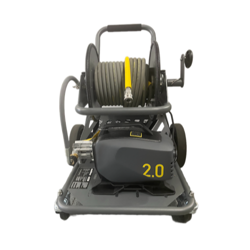 Active 2.0 electric pressure washer kit on mobile hose reel cart