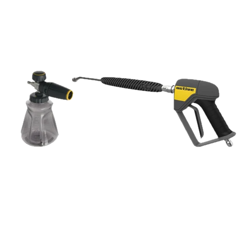 Active pressure washer spray gun and lance