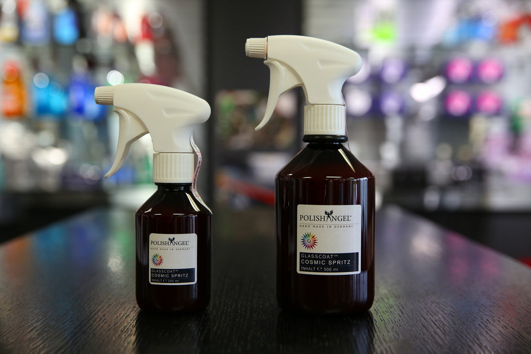 POLISHANGEL Glasscoat Cosmic Spritz. This easy-to-apply spray coating for vehicles delivers amazing results.