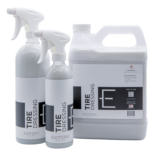 ESOTERIC Tire Dressing for Satin Finish and No Sling Protection