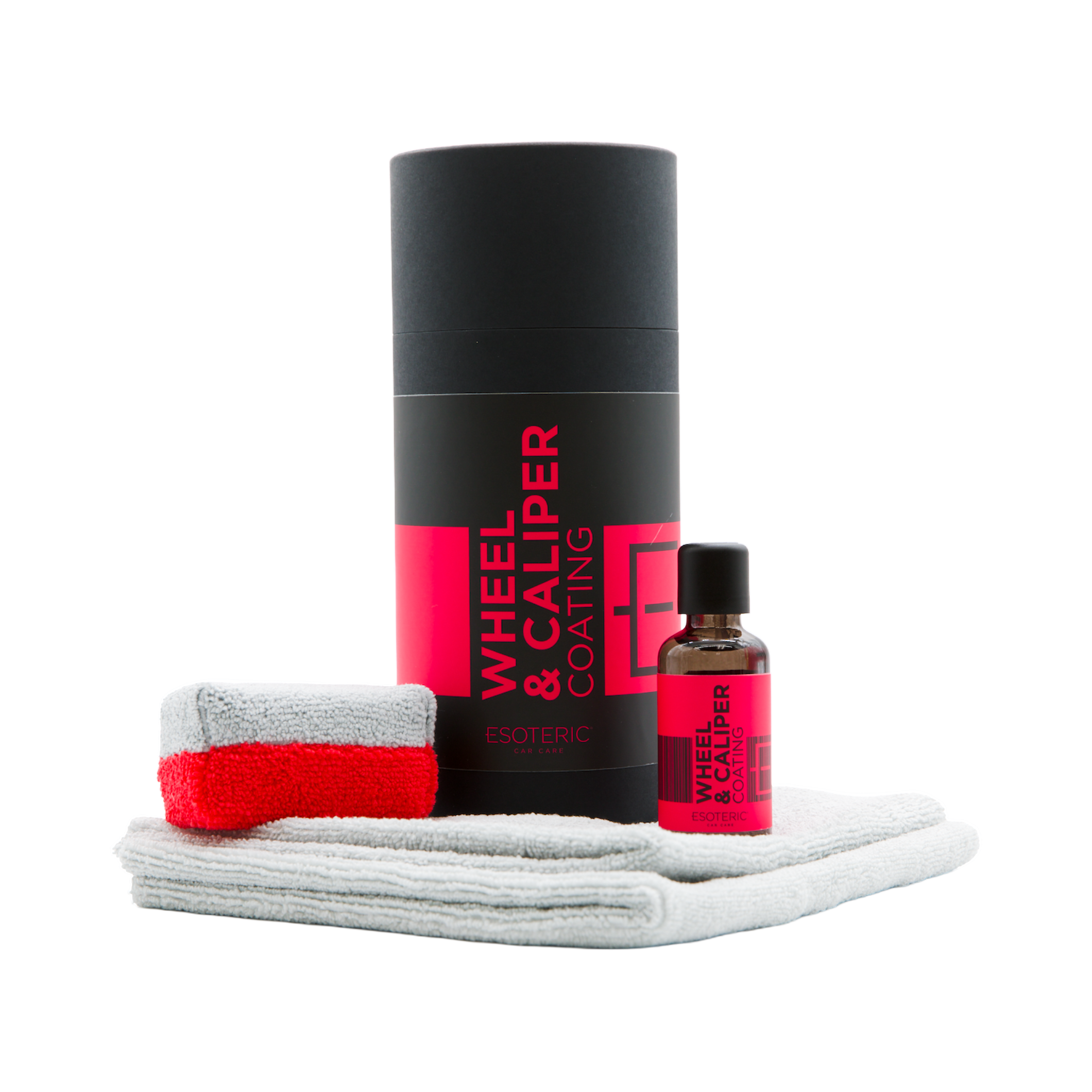 ESOTERIC Wheel & Caliper Coating packaging and towels