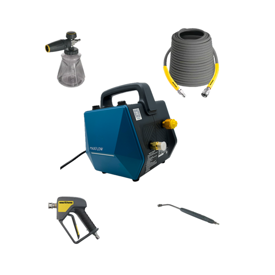 Electric Pressure Washer Kit for Car Detailing (1500 PSI, 2.5 GPM) – MAXFLOW MPro 25 Gen 2 with Active Accessories