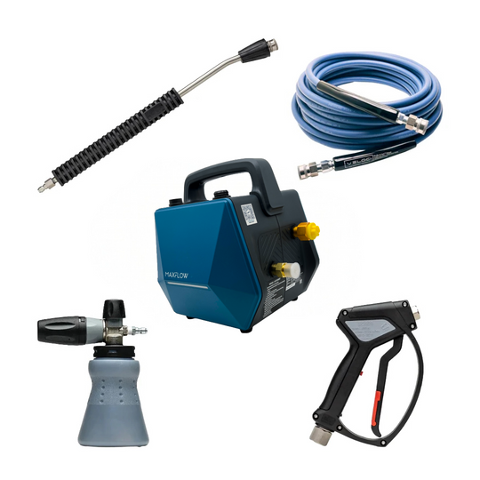 Electric Pressure Washer Kit for Car Detailing (1500 PSI, 2.5 GPM) – MAXFLOW MPro 25 Gen 2 with MTM Accessories