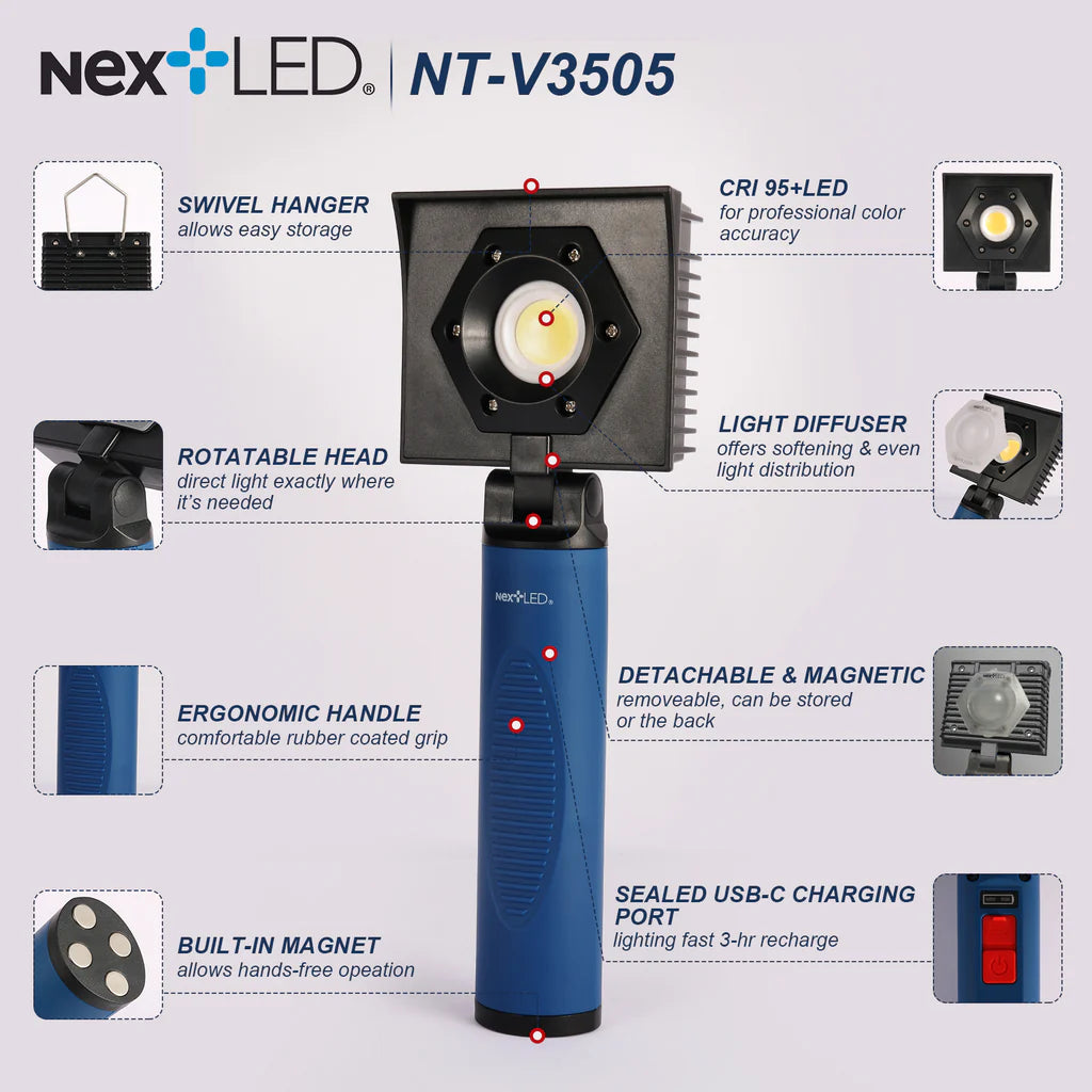 NextLED Professional Ceramic Coating Application Light with Diffuser
