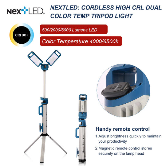 NextLED Cordless Dual Color CRI 90 Tripod LED Detailing Light