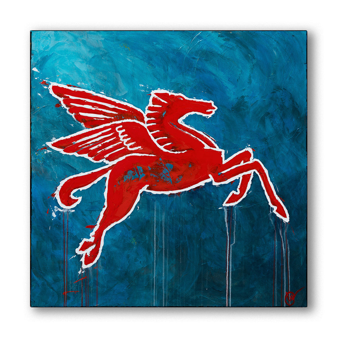 Flying Pegasus - 24 x 24 Canvas Giclee